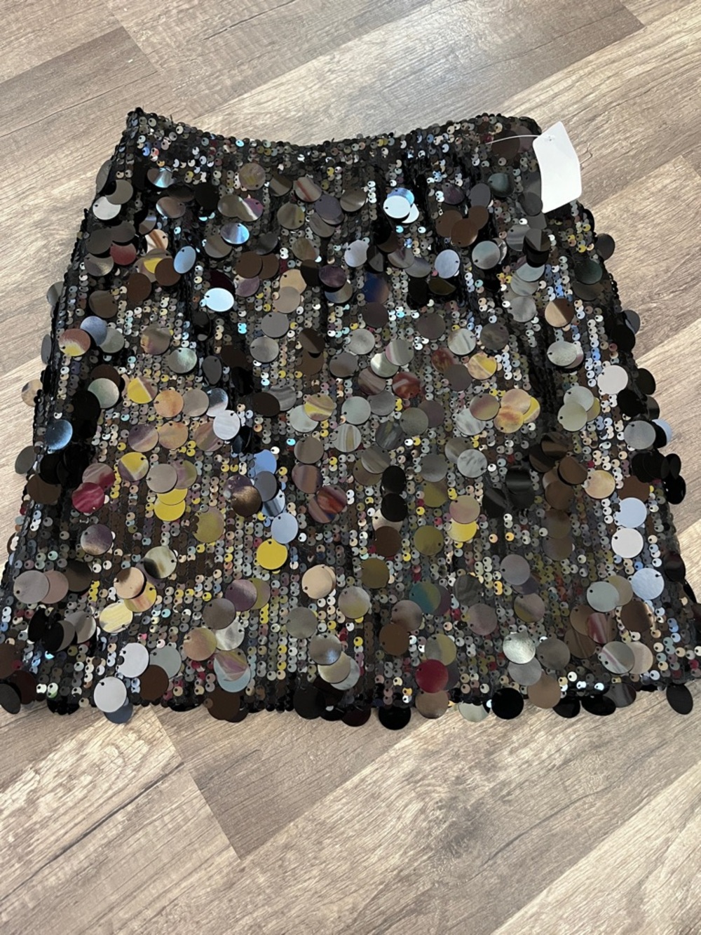 Black Sequin Mini Skirt - Shimmering Party Skirt NEW size XS